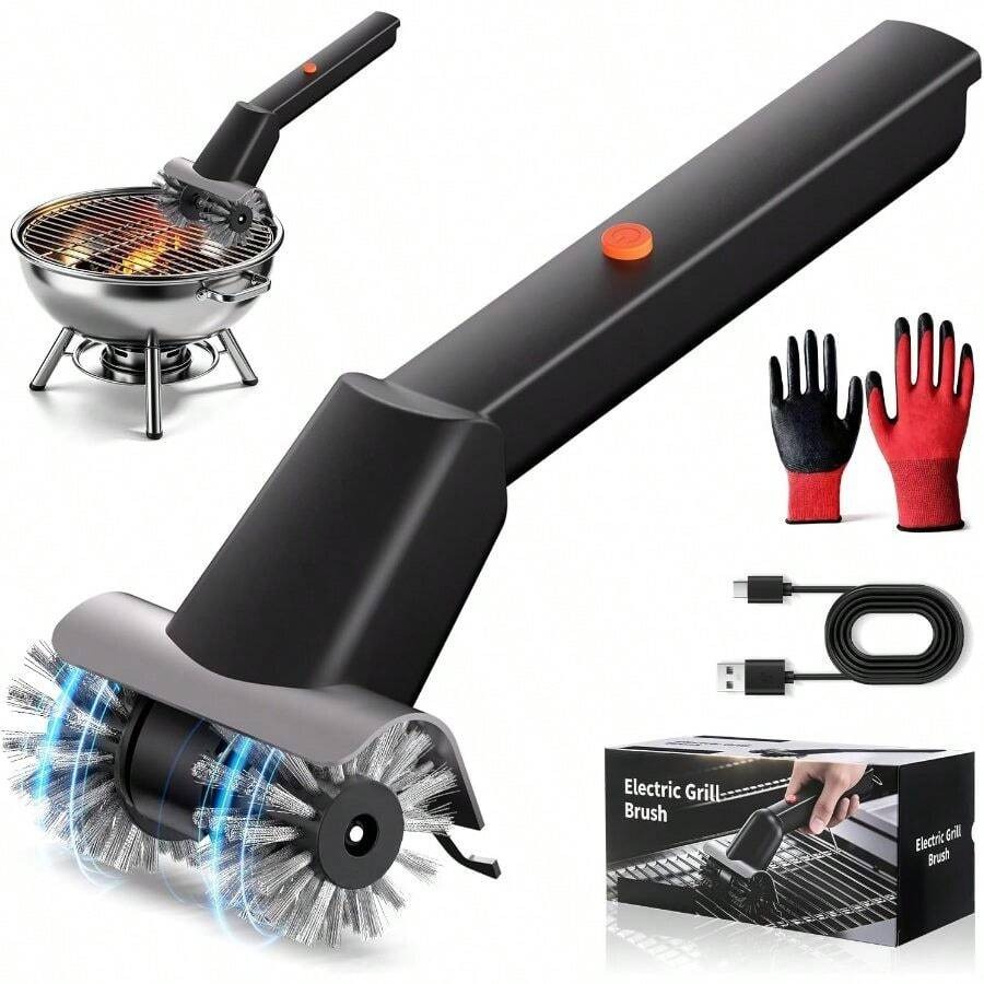 Outdoor Power Grill - BBQ Grill Brush, 2600mAh 2-Speed Power,