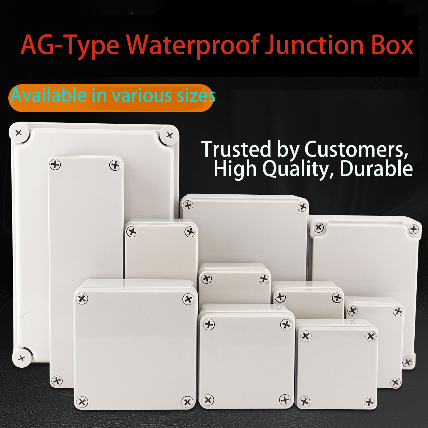 Outdoor Power Junction Box - Outdoor IP66 Waterproof ABS Plastic Enclosure