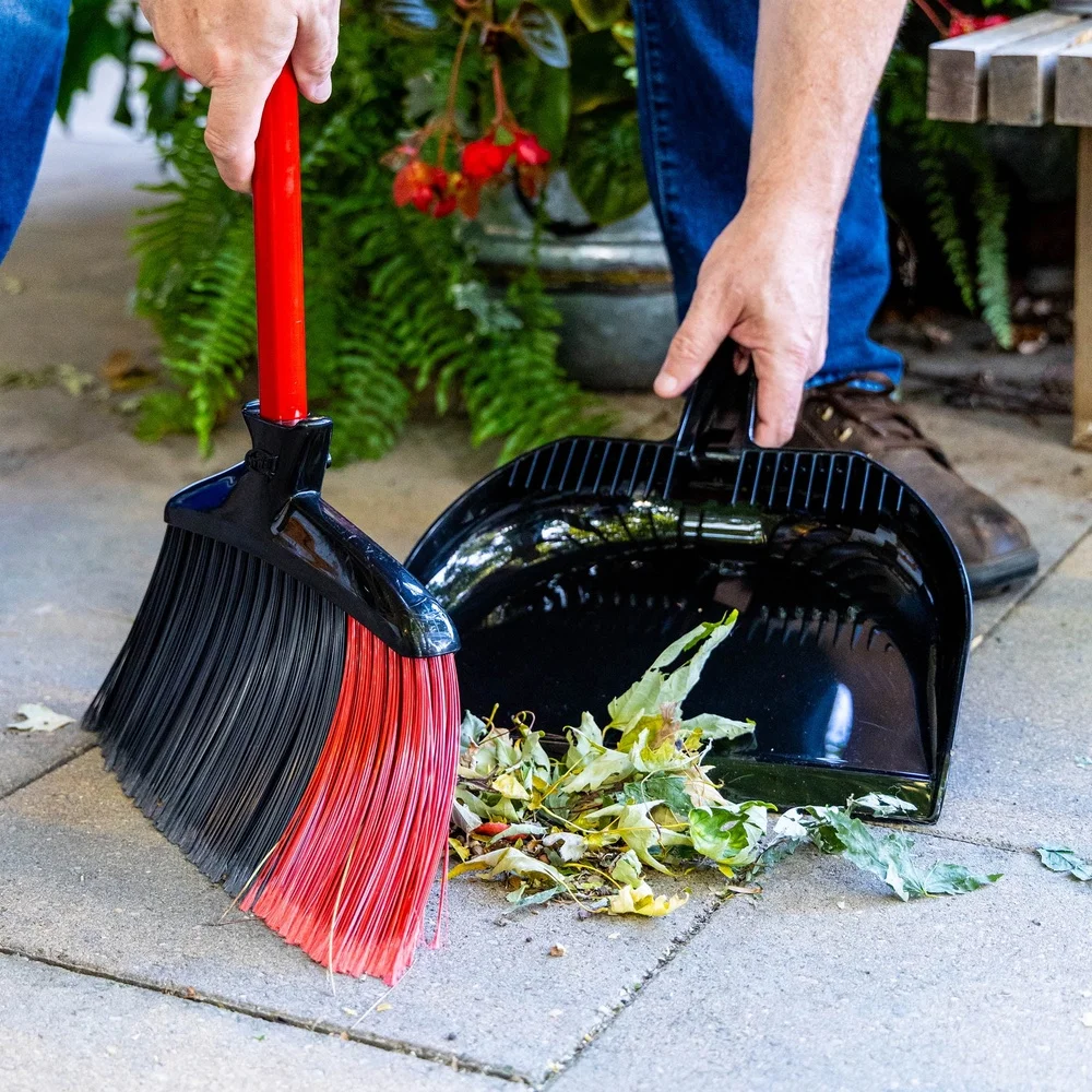 Outdoor Power Broom - High Power 13.75in Steel Handle Broom