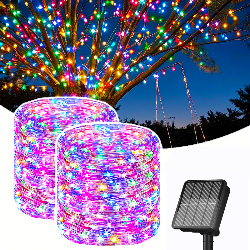 Outdoor Solar Power Xmas Lights - Outdoor LED Fairy Lights Solar Power