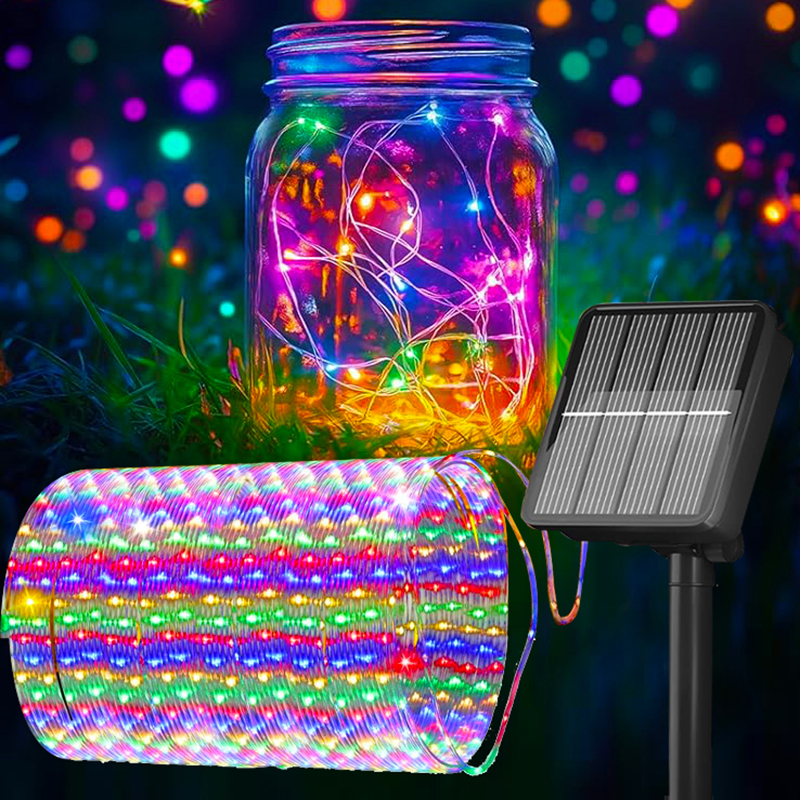 Outdoor Solar Power Xmas Lights - Garden Decor Fairy String Lights Solar