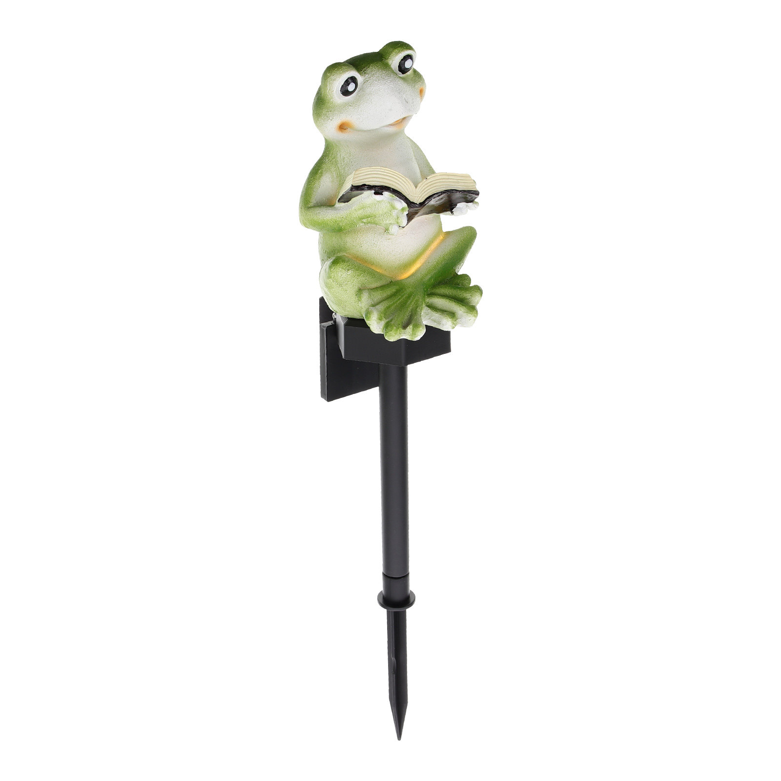 Outdoor Yard Power Stake - Solar Frog Light Resin Garden Decoration