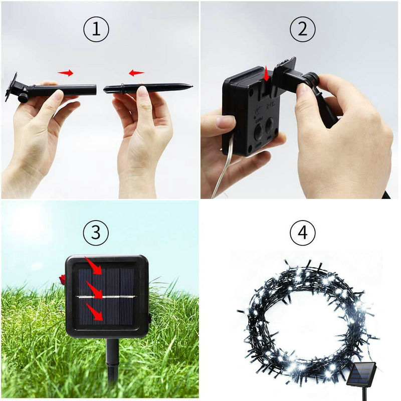 Solar Powered Fairy string Lig - Outdoor Solar Power Xmas Lights บทวิจารณ์และราคา