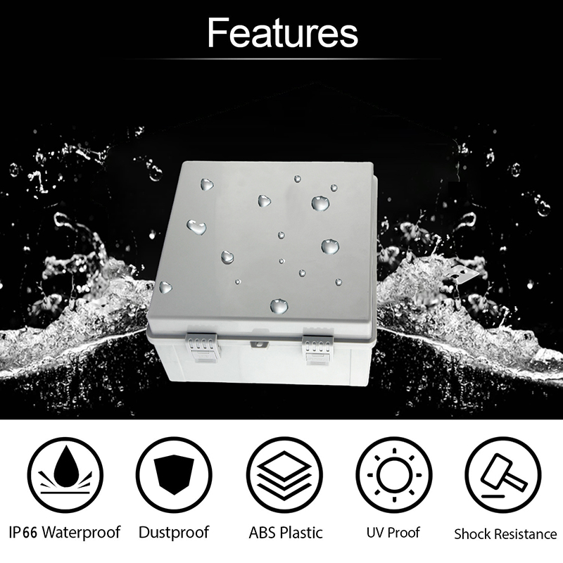Ip66 Abs Pc Hinged Plastic Enc - Outdoor Power Junction Box บทวิจารณ์และราคา