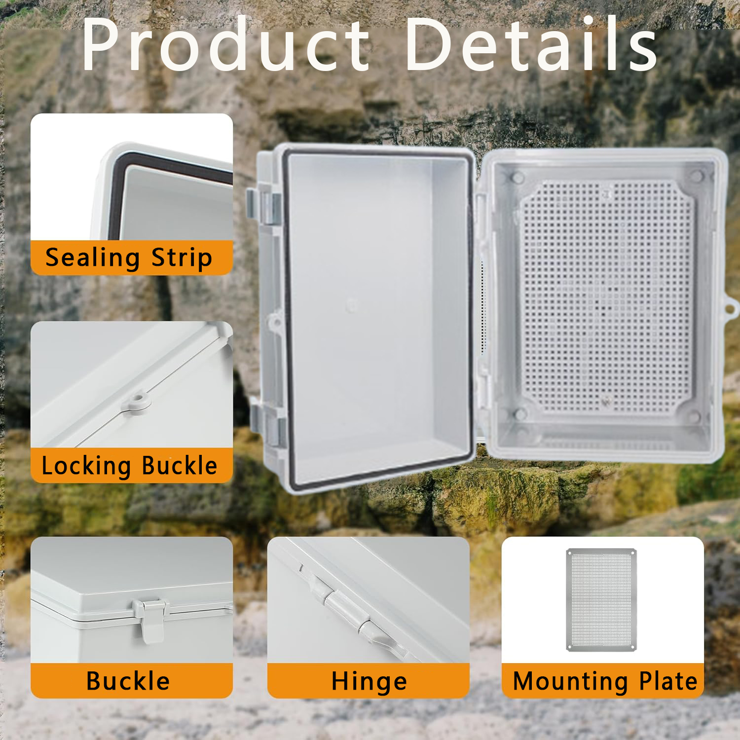 Ip66 Abs Pc Hinged Plastic Enc - Outdoor Power Junction Box บทวิจารณ์และราคา