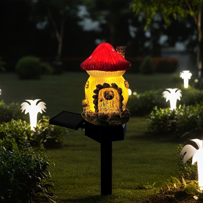 Solar Powered Mushroom Lights  - Outdoor Yard Power Stake บทวิจารณ์และราคา