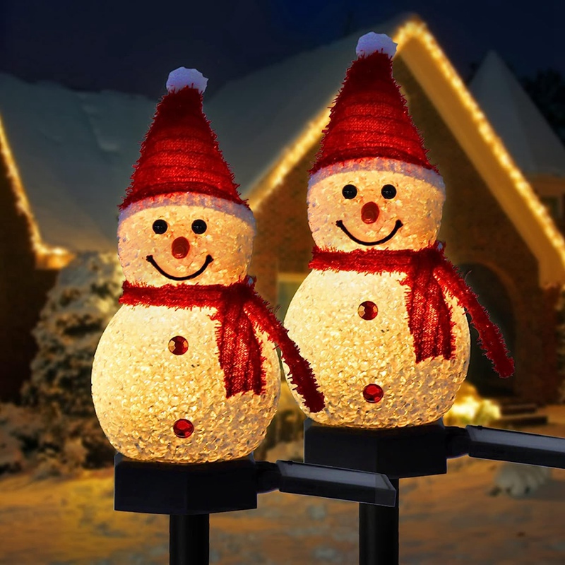 LED Snowman Solar Garden Light - Outdoor Yard Power Stake บทวิจารณ์และราคา