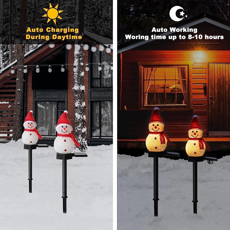 LED Snowman Solar Garden Light - Outdoor Yard Power Stake บทวิจารณ์และราคา
