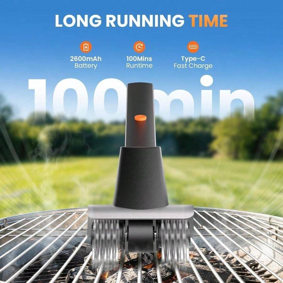 BBQ Grill Brush, 2600mAh 2-Spe - Outdoor Power Grill บทวิจารณ์และราคา