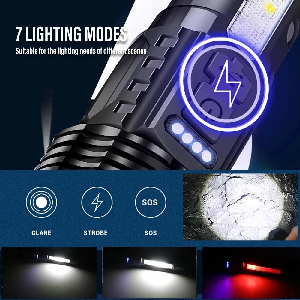 Powerful LED Flashlight Rechar - Outdoor Power For Lights บทวิจารณ์และราคา