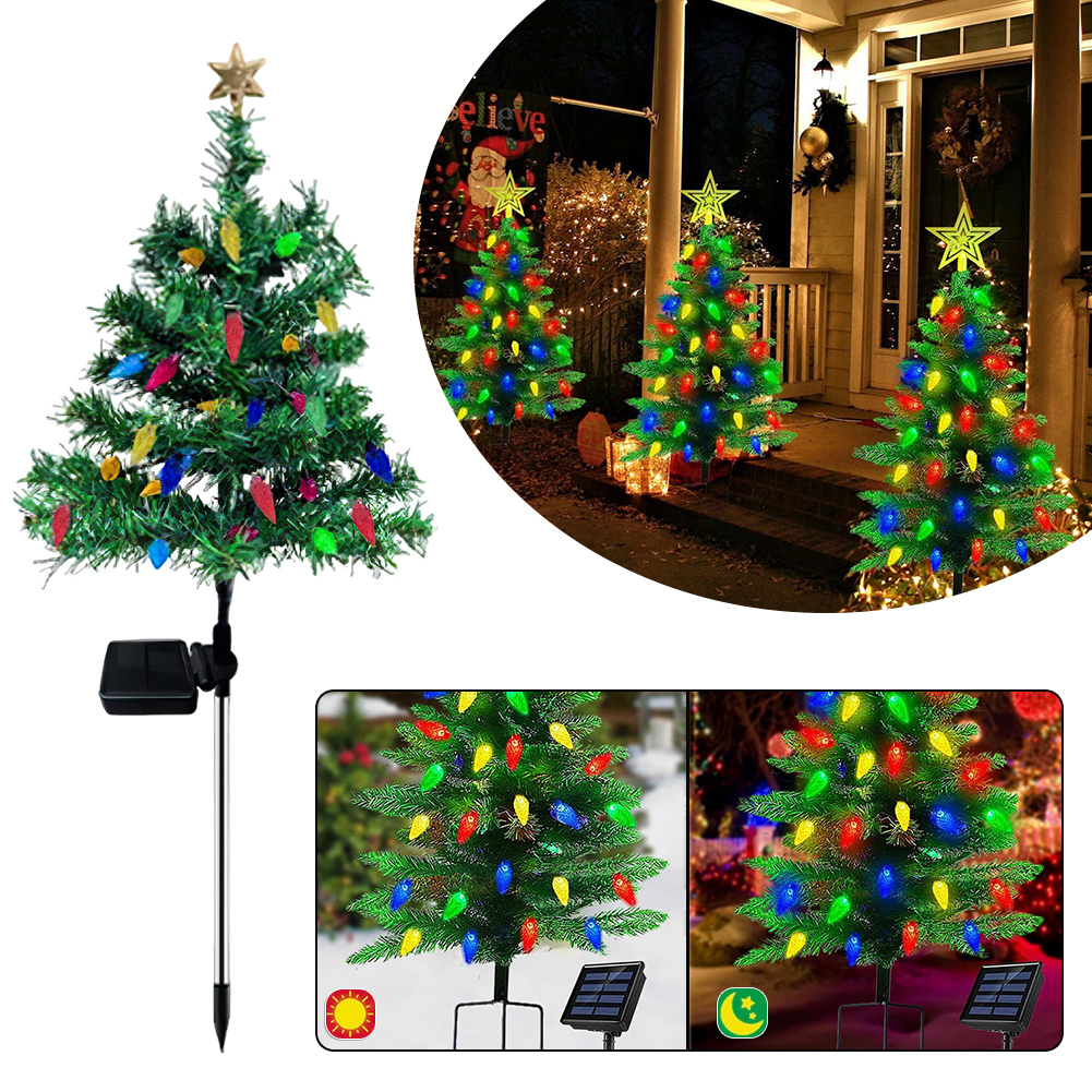 Xmas Tree Garden Decorative Le - Outdoor Solar Power Xmas Lights บทวิจารณ์และราคา