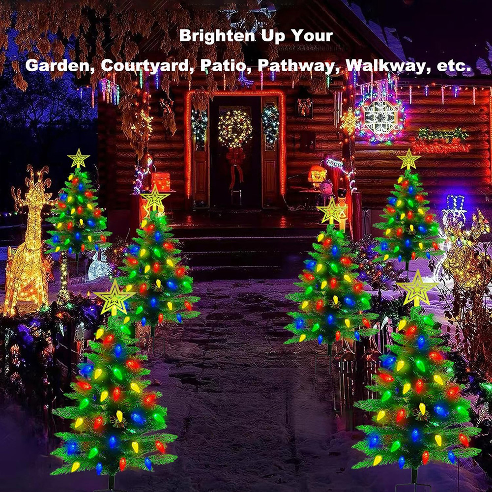 Xmas Tree Garden Decorative Le - Outdoor Solar Power Xmas Lights บทวิจารณ์และราคา