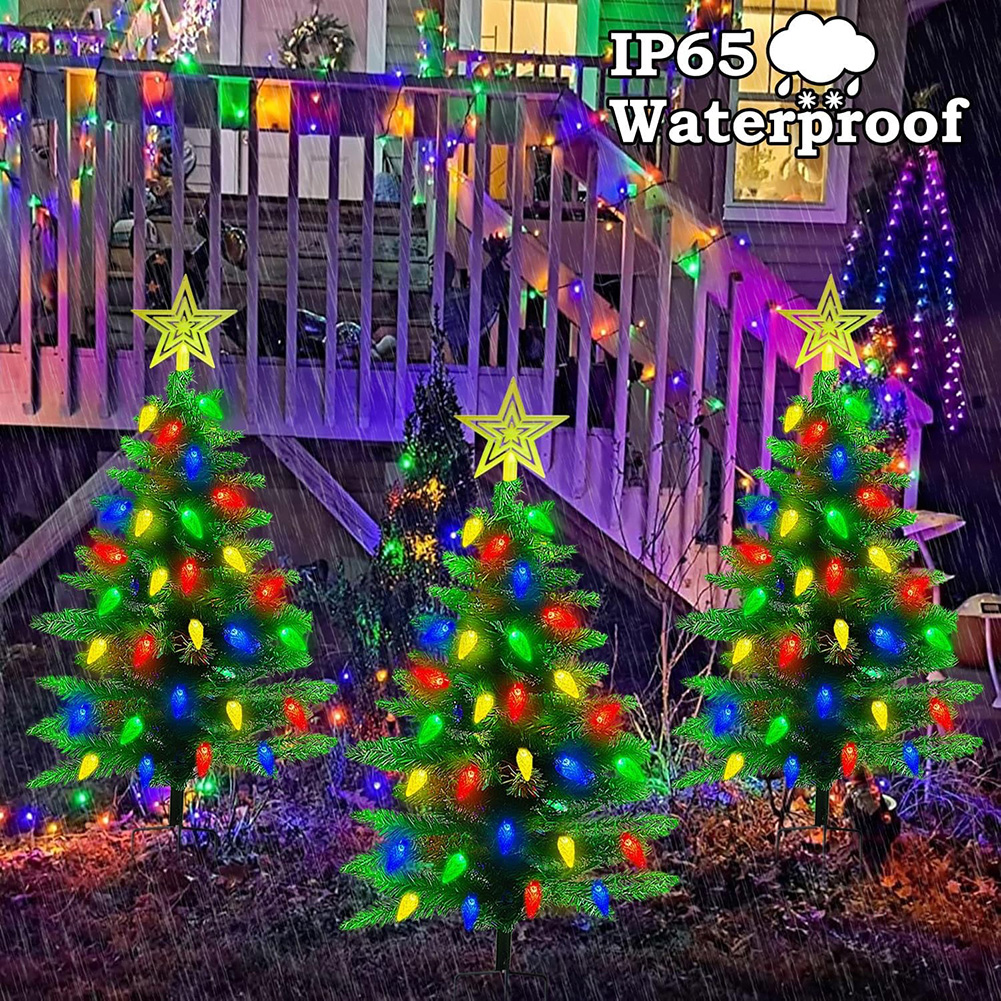 Xmas Tree Garden Decorative Le - Outdoor Solar Power Xmas Lights บทวิจารณ์และราคา