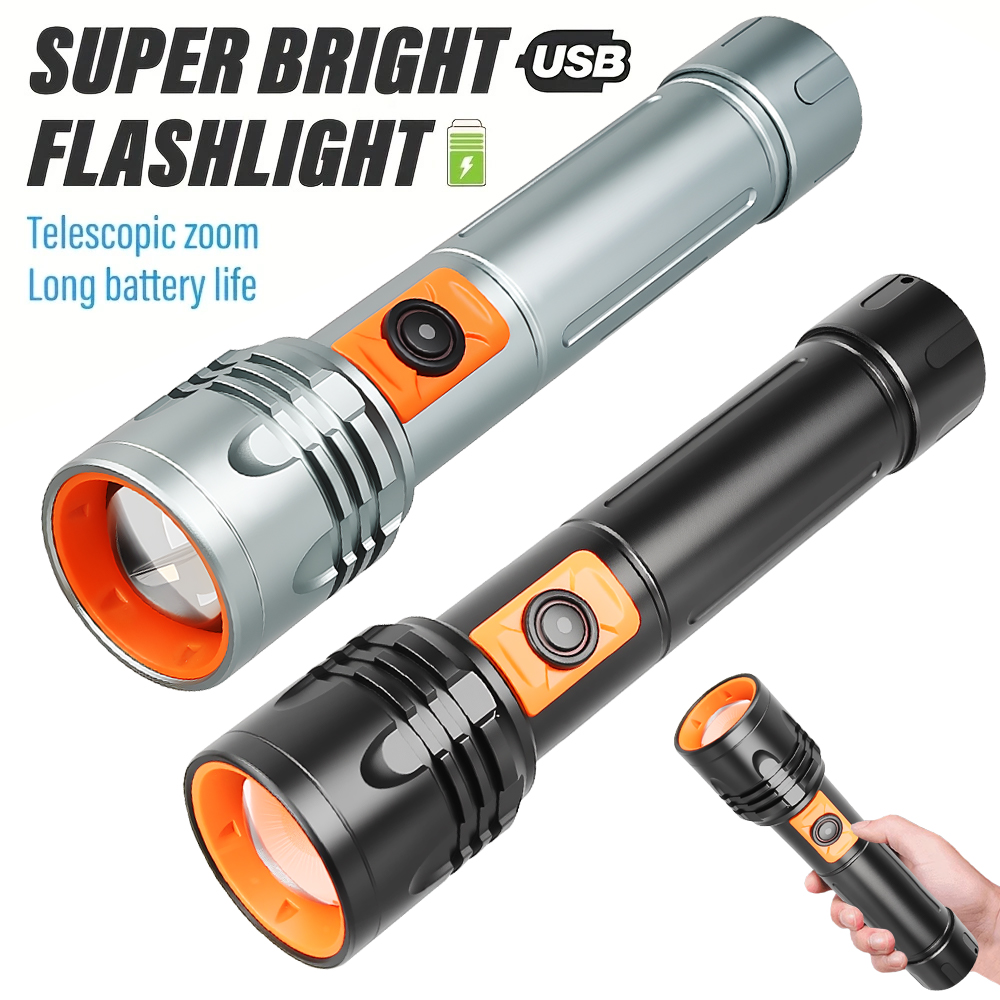 High Power LED Flashlight USB  - Outdoor Power For Lights บทวิจารณ์และราคา