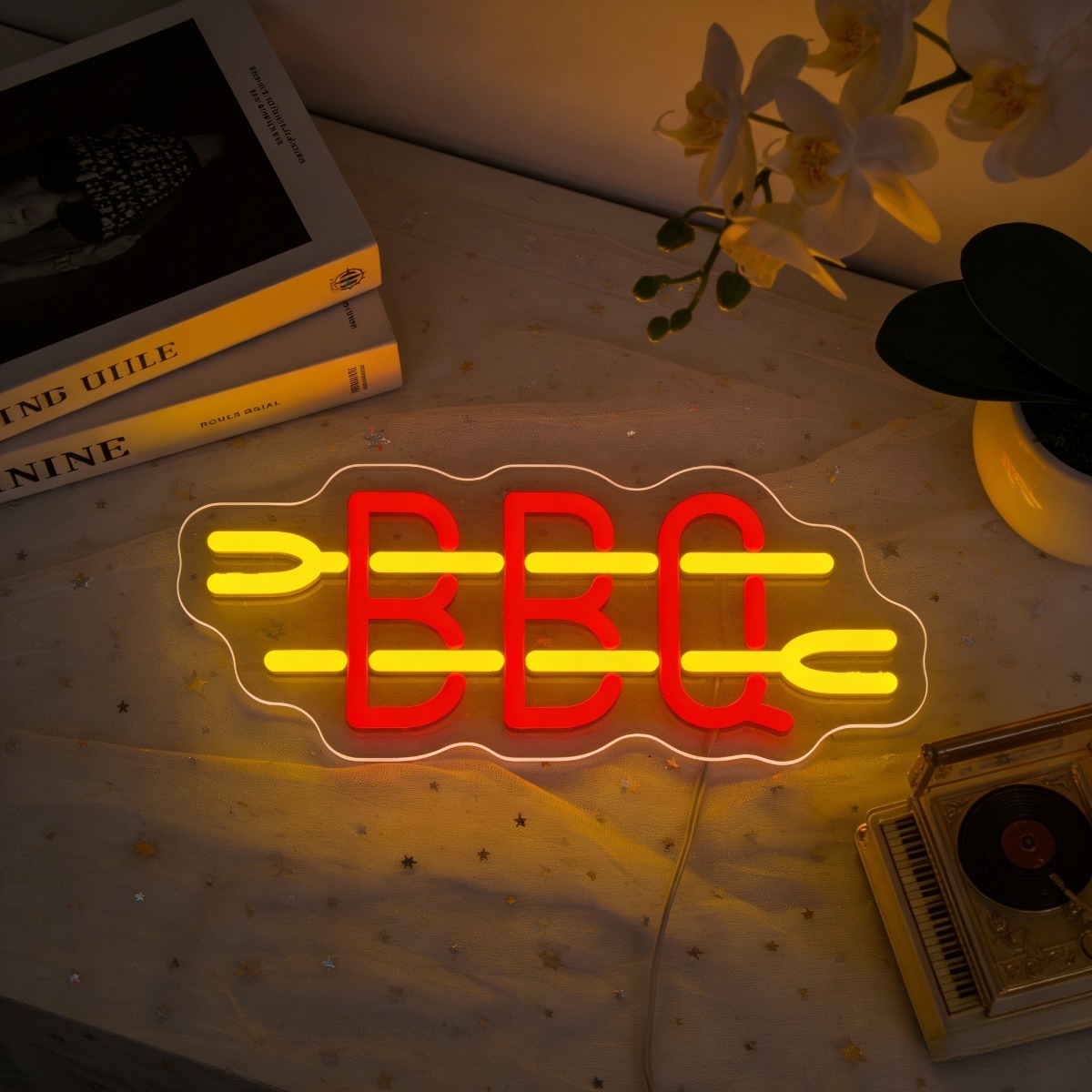 BBQ Forks Neon Sign LED USB Po - Outdoor Power Grill บทวิจารณ์และราคา