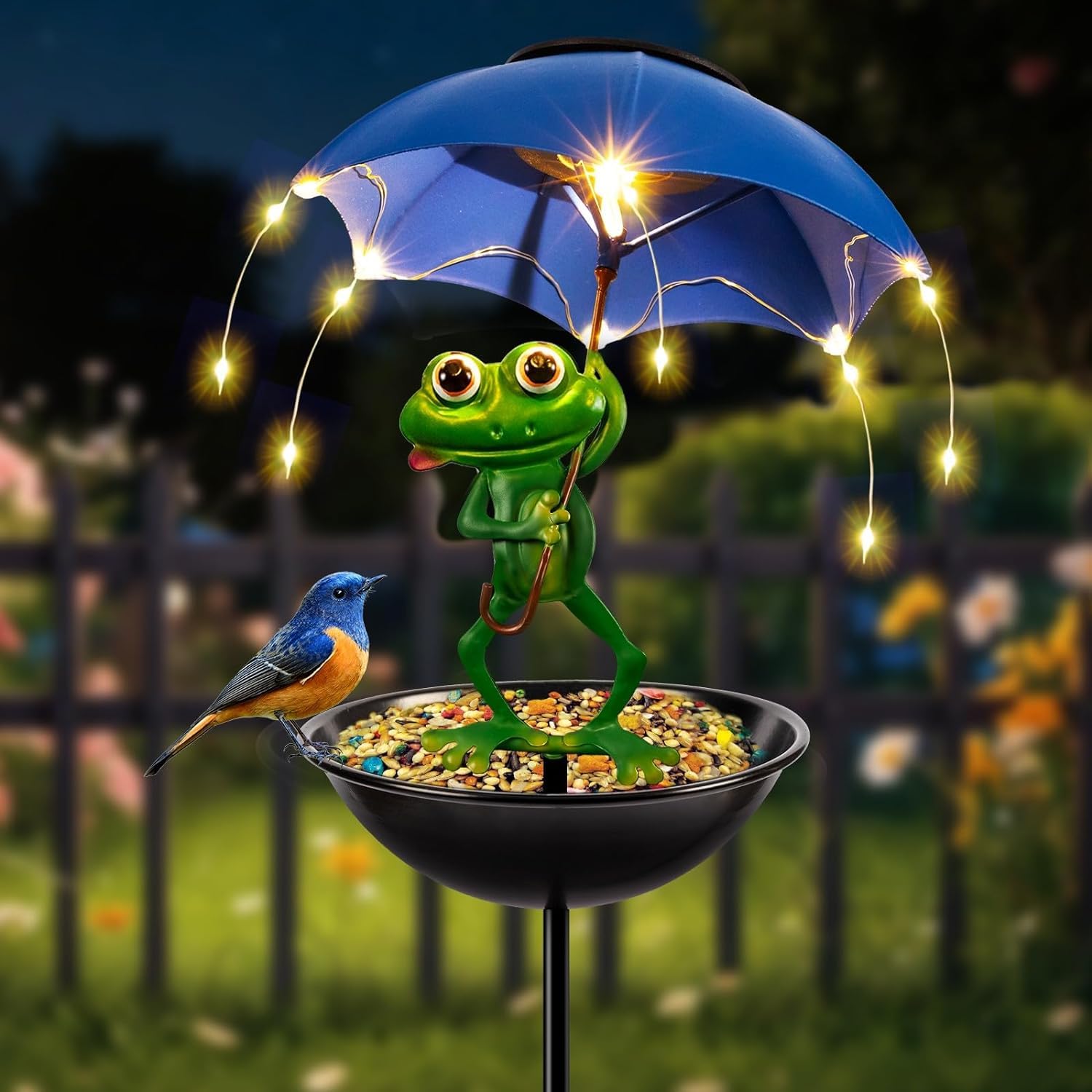 Solar-Powered Bird Feeder Ligh - Outdoor Yard Power Stake บทวิจารณ์และราคา