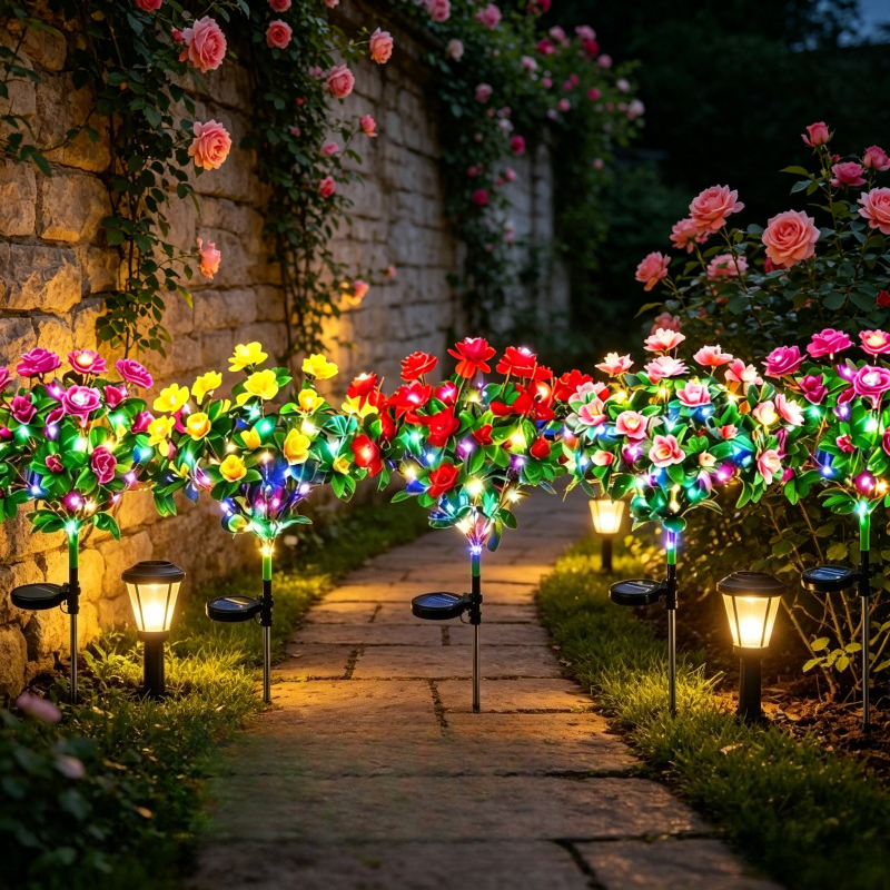 Solar‑Powered Rhododendron Flo - Outdoor Yard Power Stake บทวิจารณ์และราคา