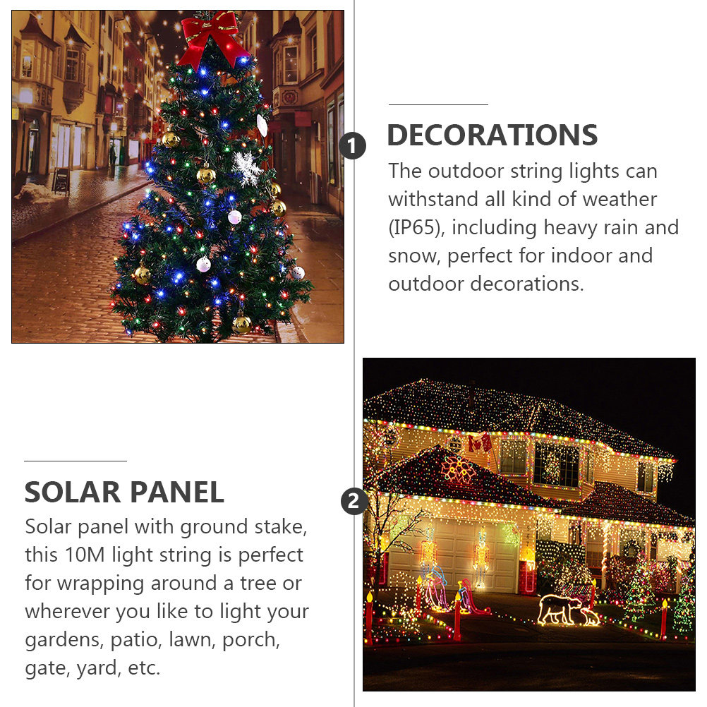 2 Sets Christmas Decor Outdoor - Outdoor Solar Power Xmas Lights บทวิจารณ์และราคา