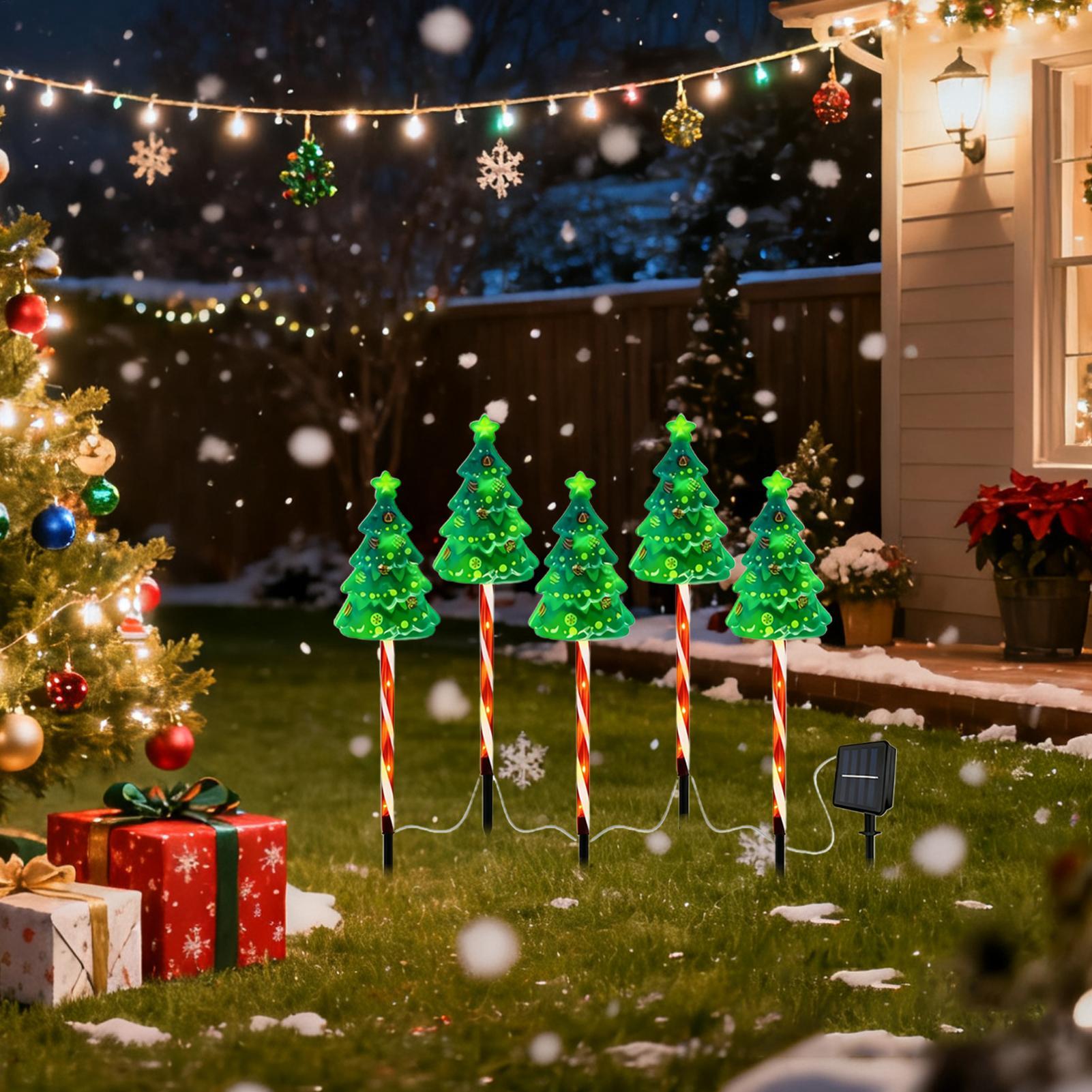 Christmas Tree Driveway Light  - Outdoor Yard Power Stake บทวิจารณ์และราคา