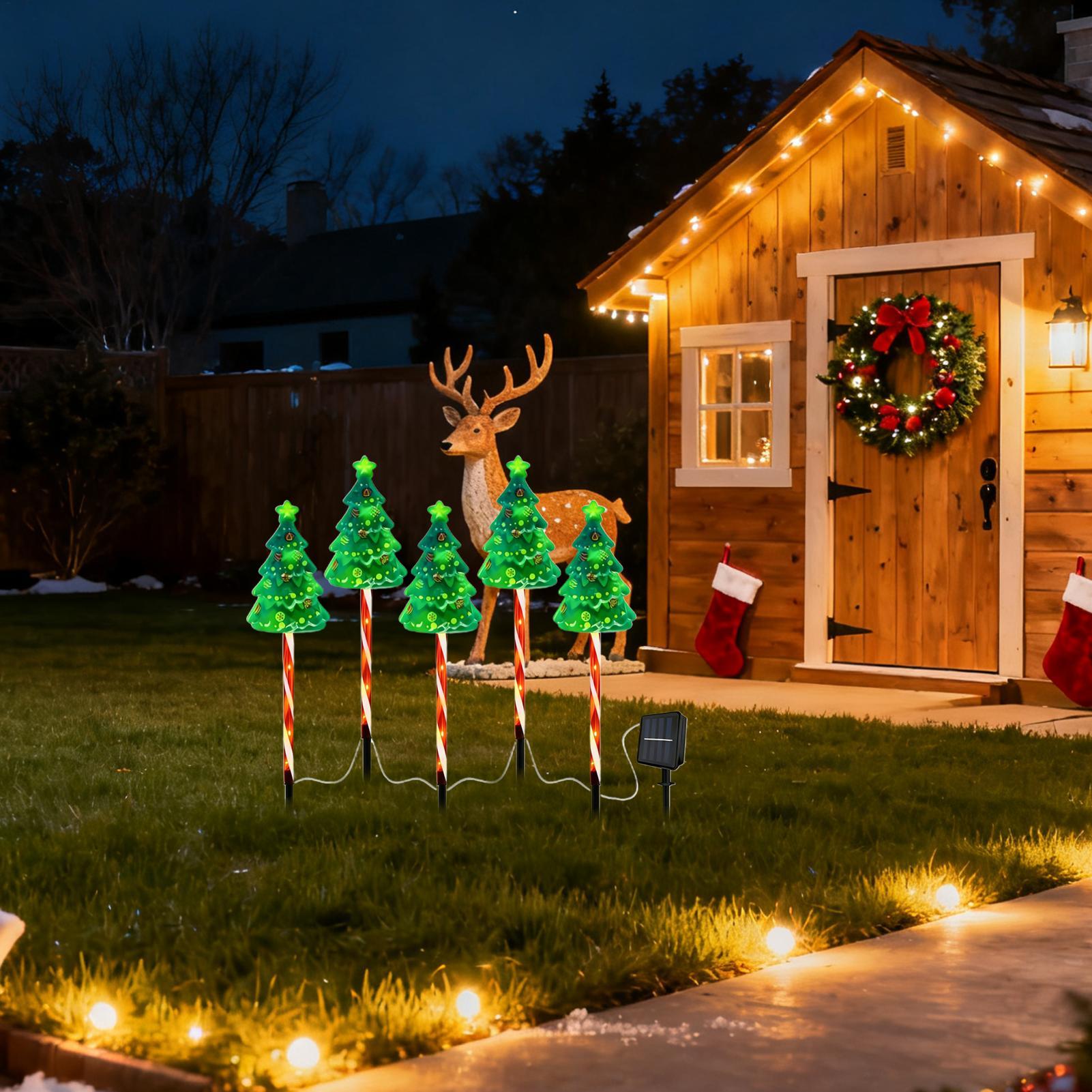 Christmas Tree Driveway Light  - Outdoor Yard Power Stake บทวิจารณ์และราคา