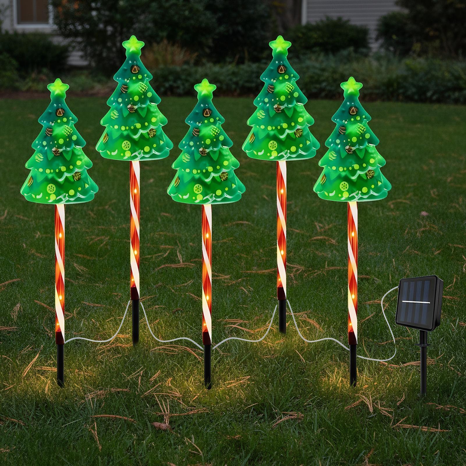 Christmas Tree Driveway Light  - Outdoor Yard Power Stake บทวิจารณ์และราคา
