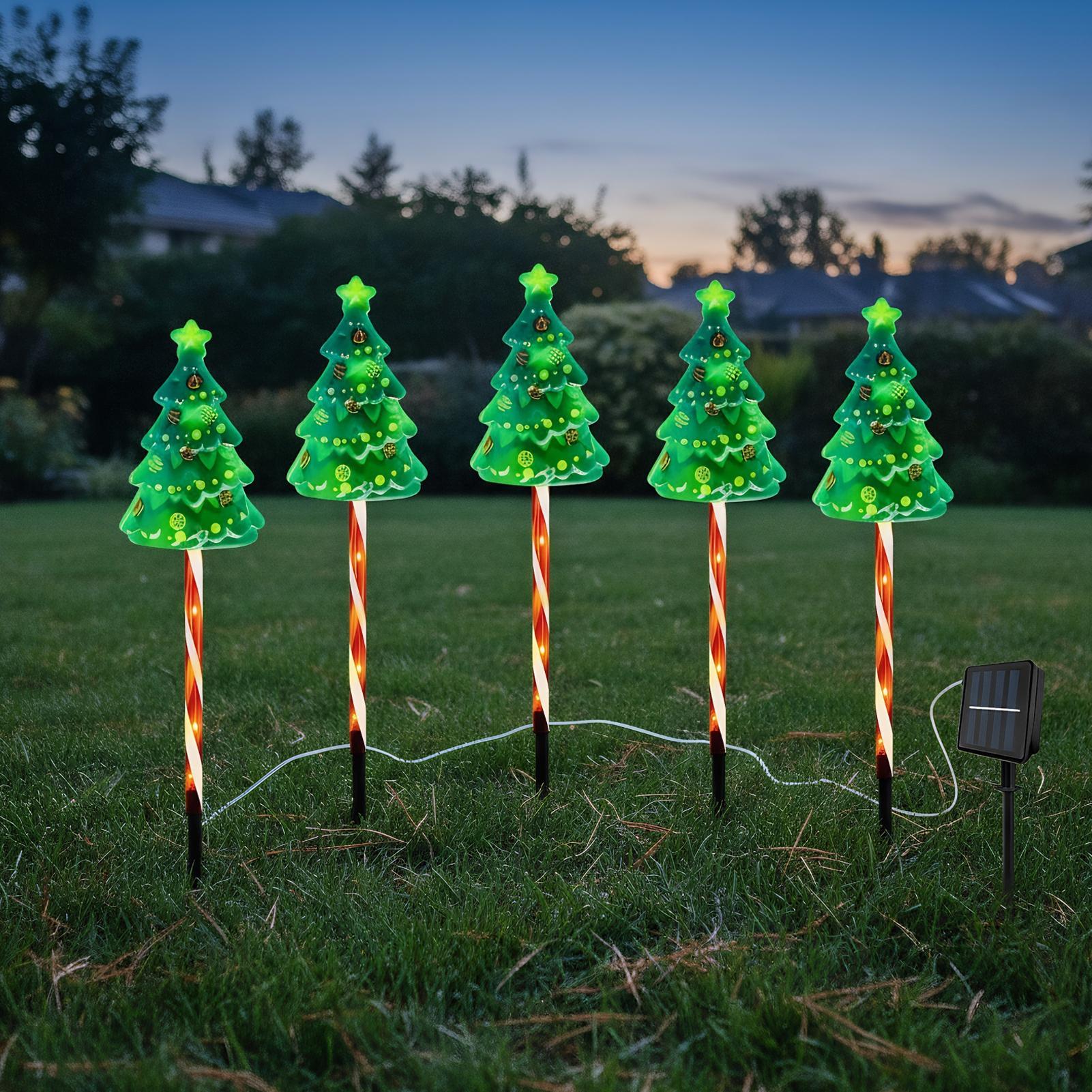 Christmas Tree Driveway Light  - Outdoor Yard Power Stake บทวิจารณ์และราคา