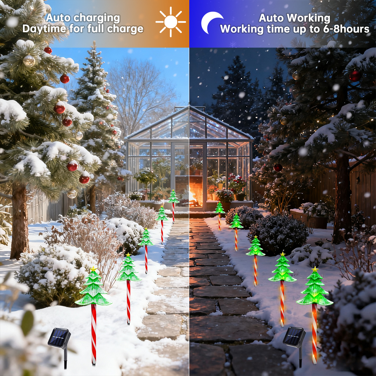 Pop 5pcs/set LED Xmas Tree Dec - Outdoor Yard Power Stake บทวิจารณ์และราคา