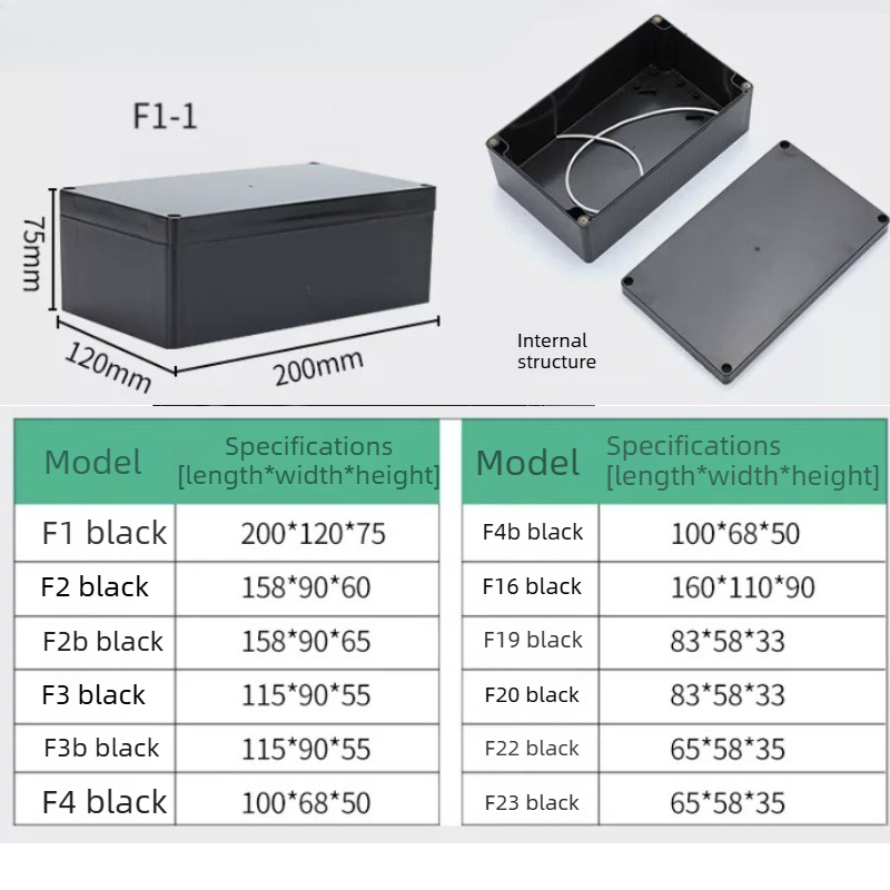 Type F Black Waterproof Juncti - Outdoor Power Junction Box บทวิจารณ์และราคา