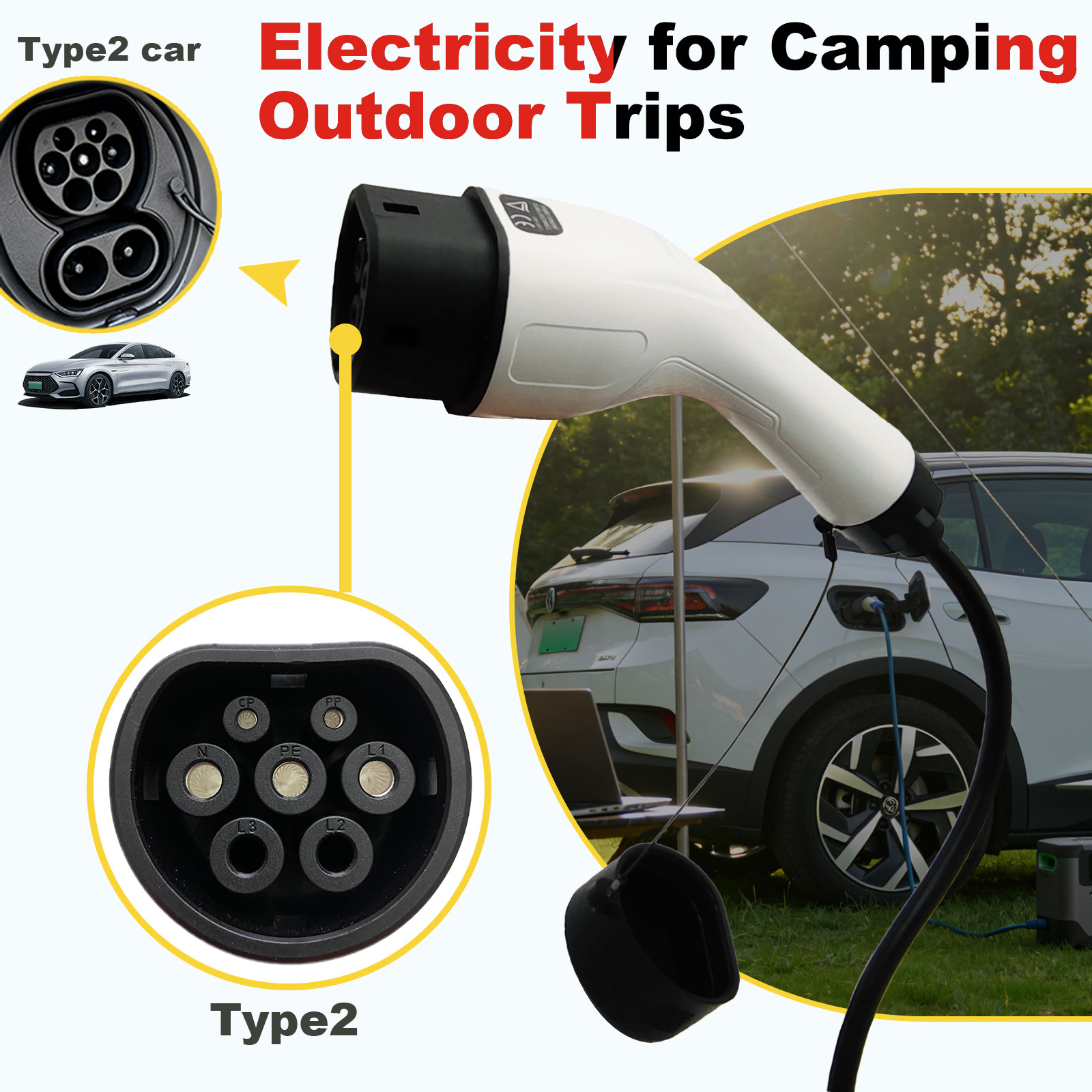 Type2 V2L Discharge Adapter 16 - Outdoor Power Adapter บทวิจารณ์และราคา