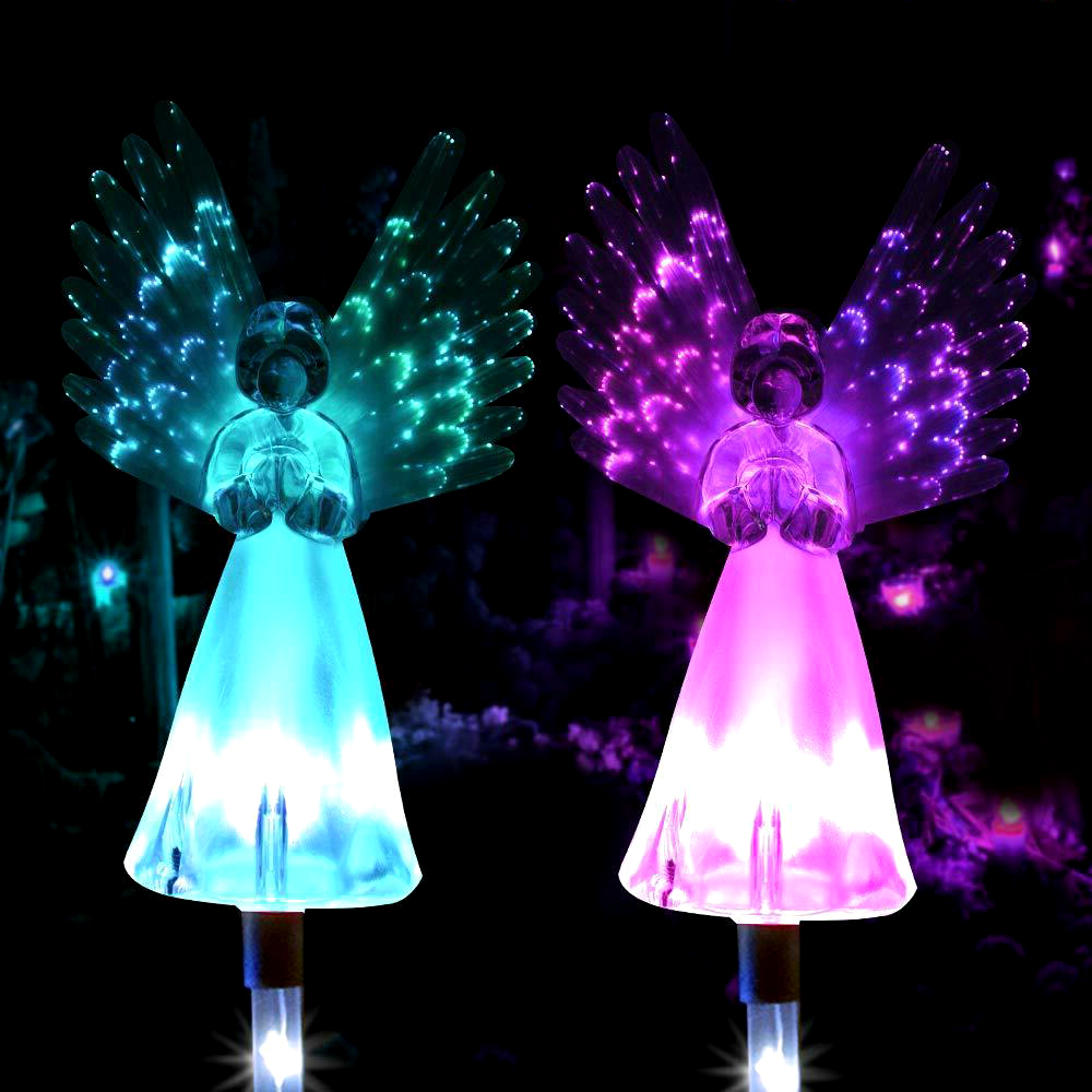 Solar Angel Stake Lights Solar - Outdoor Yard Power Stake บทวิจารณ์และราคา