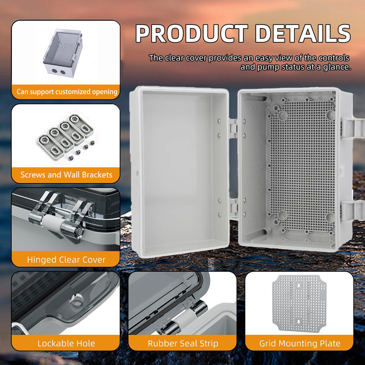 IP66 Waterproof Transparent AB - Outdoor Power Junction Box บทวิจารณ์และราคา