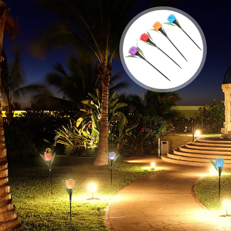 1-10PCS Solar Powered Tulip Gr - Outdoor Yard Power Stake บทวิจารณ์และราคา