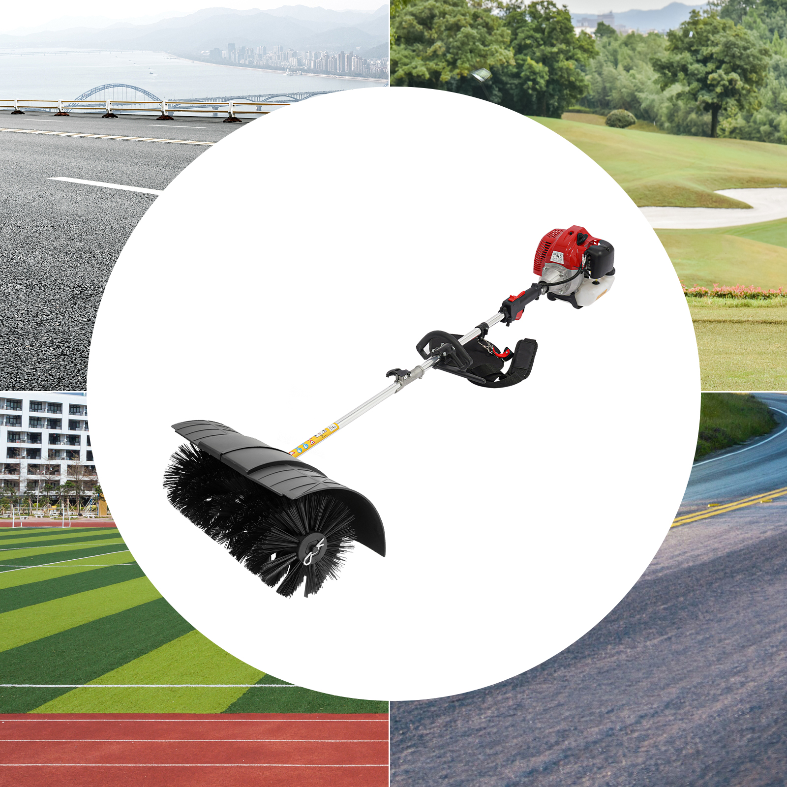 2-Stroke Gas-Powered Lawn Swee - Outdoor Power Broom บทวิจารณ์และราคา