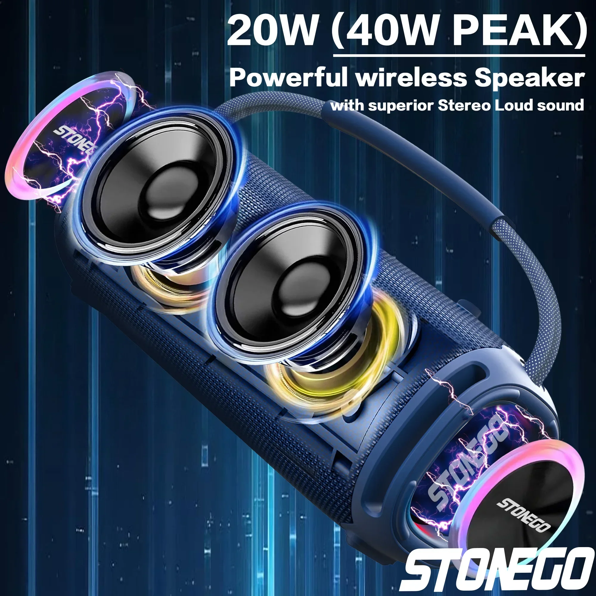 Portable Bluetooth 5.3 Wireles - Quality Outdoor Power บทวิจารณ์และราคา