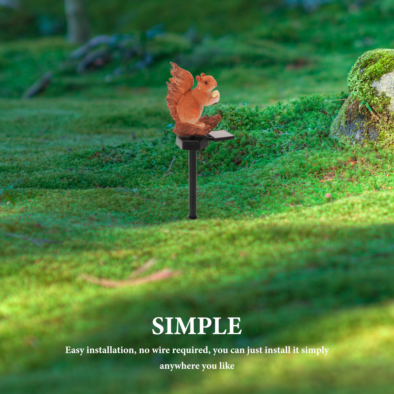 Squirrel Powered Lamp Outdoor  - Outdoor Yard Power Stake บทวิจารณ์และราคา
