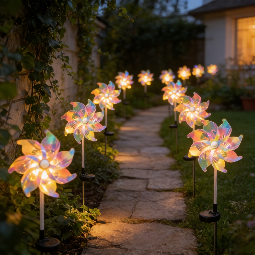 2PCS Colorful Solar Powered Wi - Outdoor Yard Power Stake บทวิจารณ์และราคา