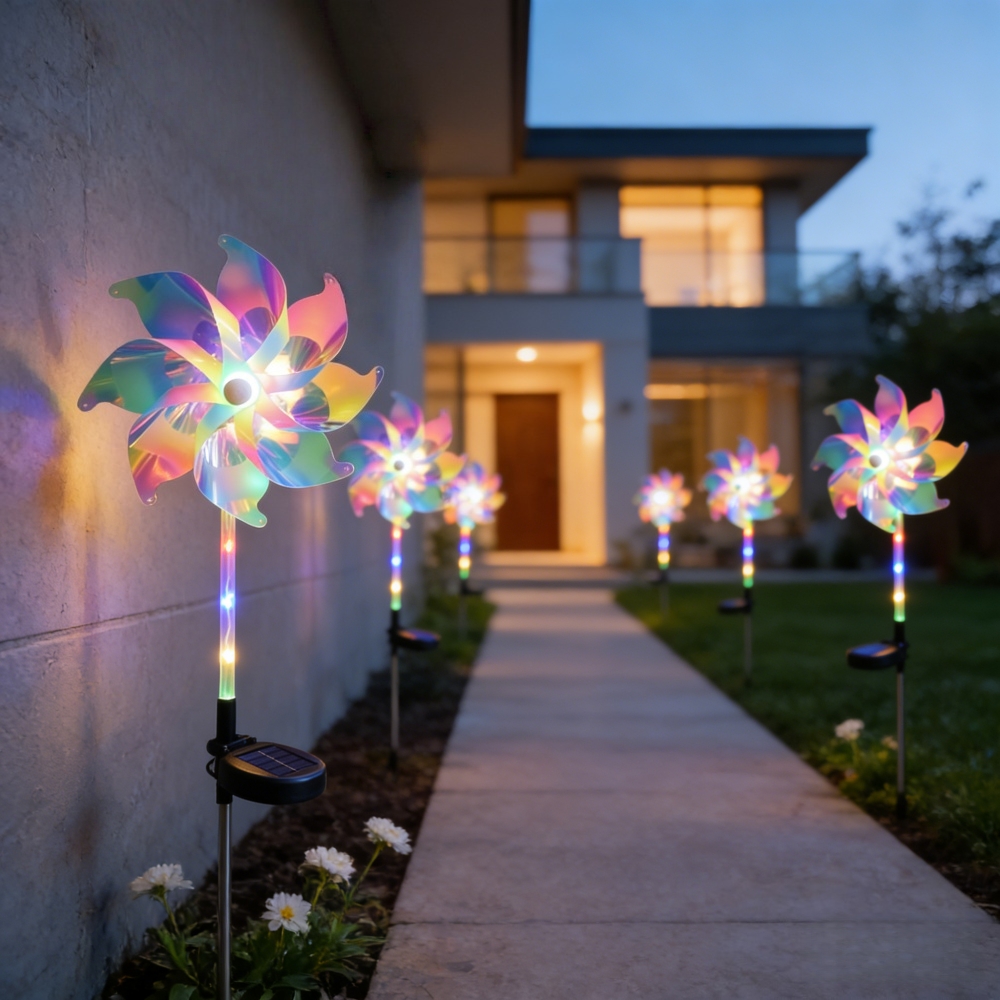 2PCS Colorful Solar Powered Wi - Outdoor Yard Power Stake บทวิจารณ์และราคา