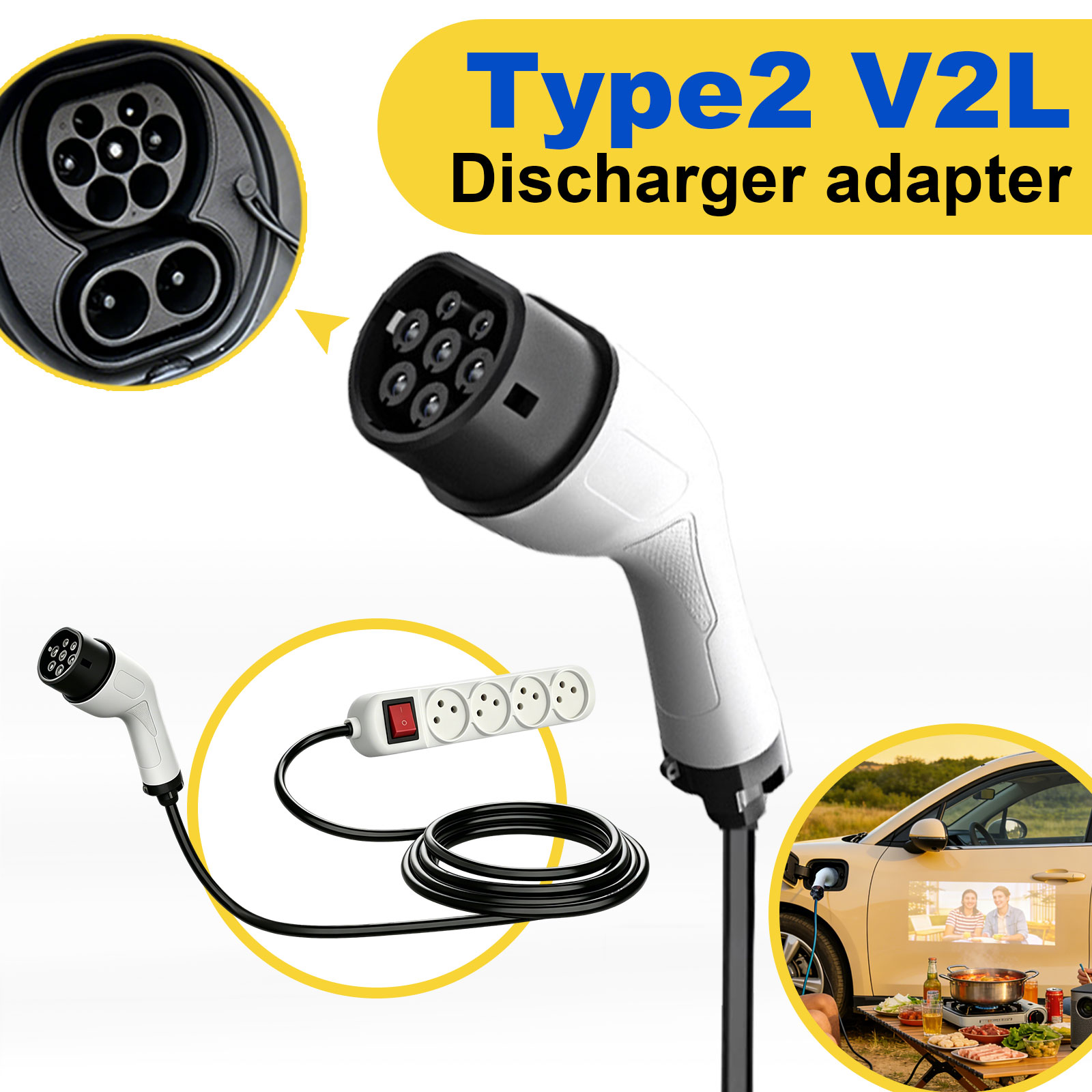 Type2 V2L Discharge Adapter Is - Outdoor Power Adapter บทวิจารณ์และราคา