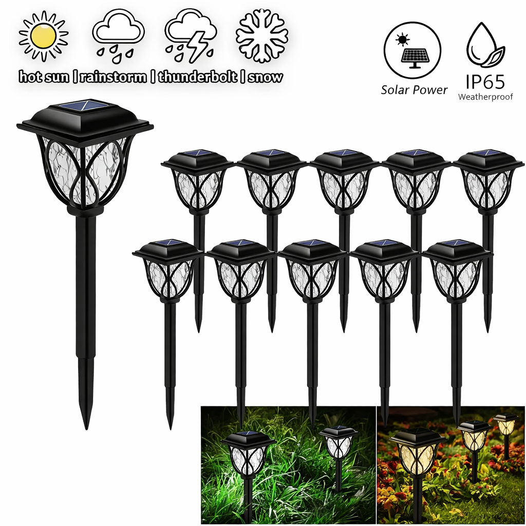 1-8PCS Solar Powered Outdoor G - Outdoor Yard Power Stake บทวิจารณ์และราคา