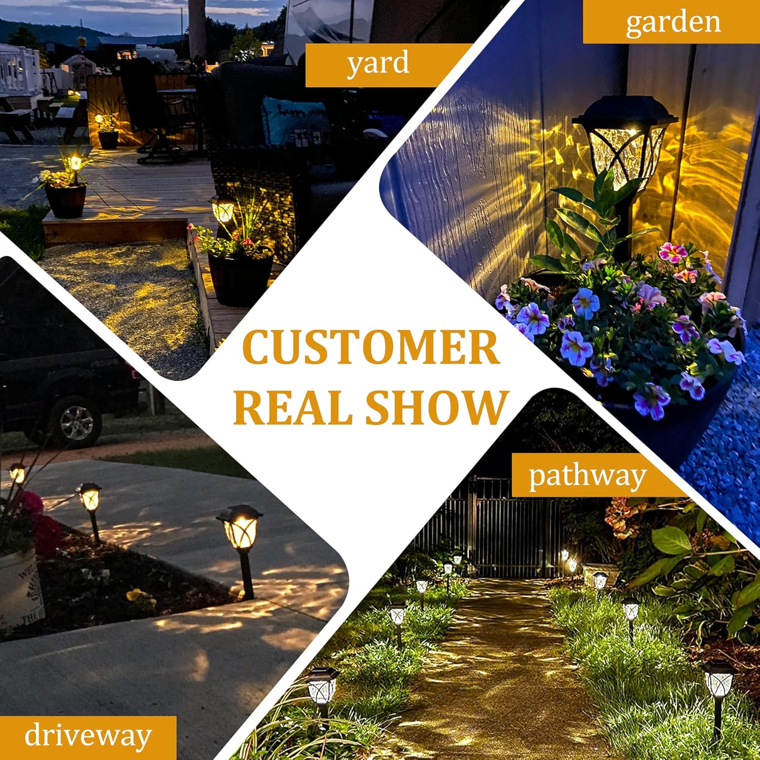 1-8PCS Solar Powered Outdoor G - Outdoor Yard Power Stake บทวิจารณ์และราคา