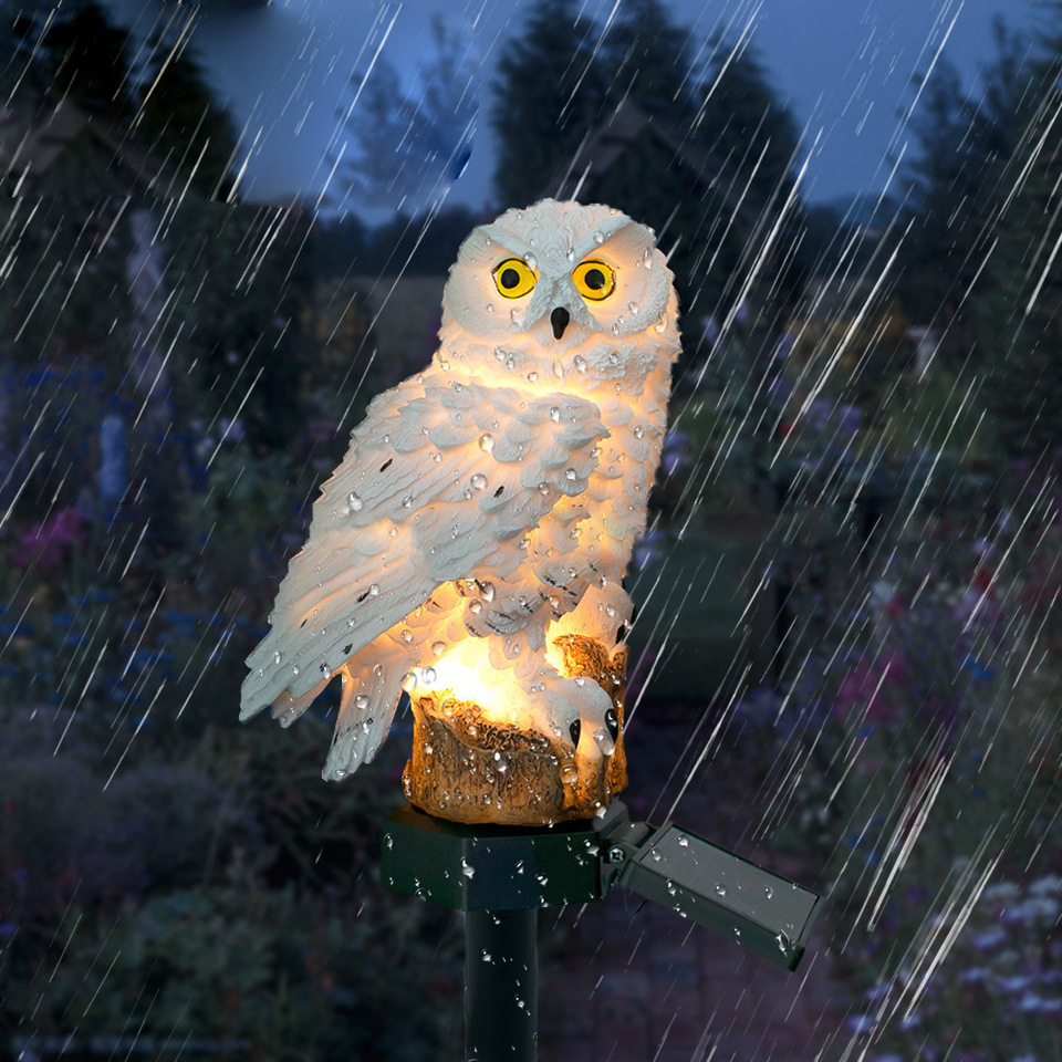 Solar Owl Statue Garden Light  - Outdoor Power For Lights บทวิจารณ์และราคา