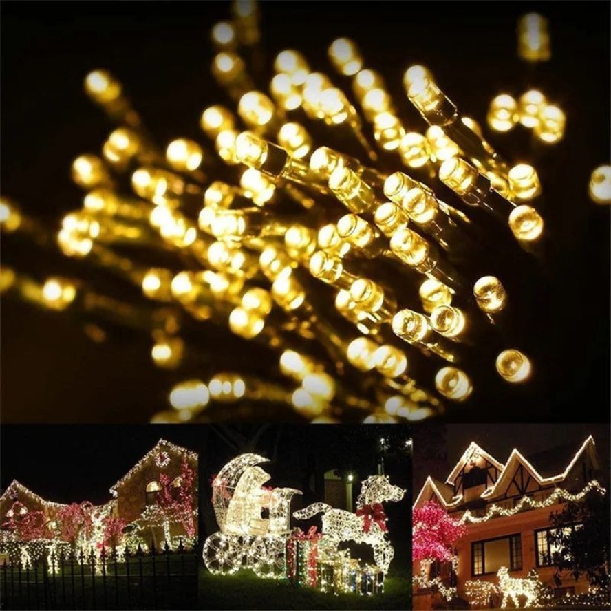 32m Longest 8 Modes LED Solar  - Outdoor Solar Power Xmas Lights บทวิจารณ์และราคา