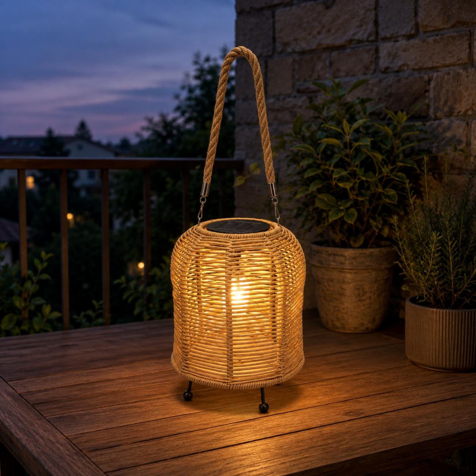 Handwoven Solar Lantern Warm L - Outdoor Power For Lights บทวิจารณ์และราคา
