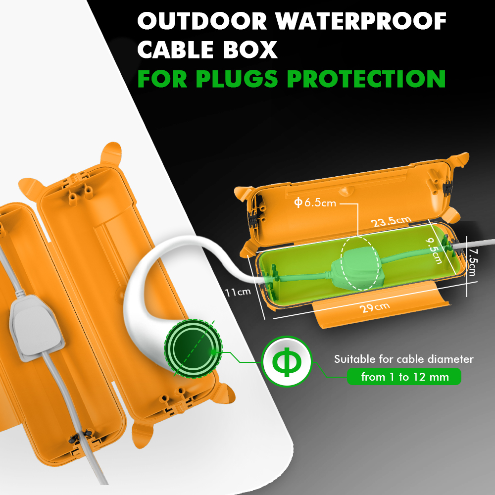 Outdoor Extension Cord Cover 2 - Outdoor Power Adapter Ring บทวิจารณ์และราคา