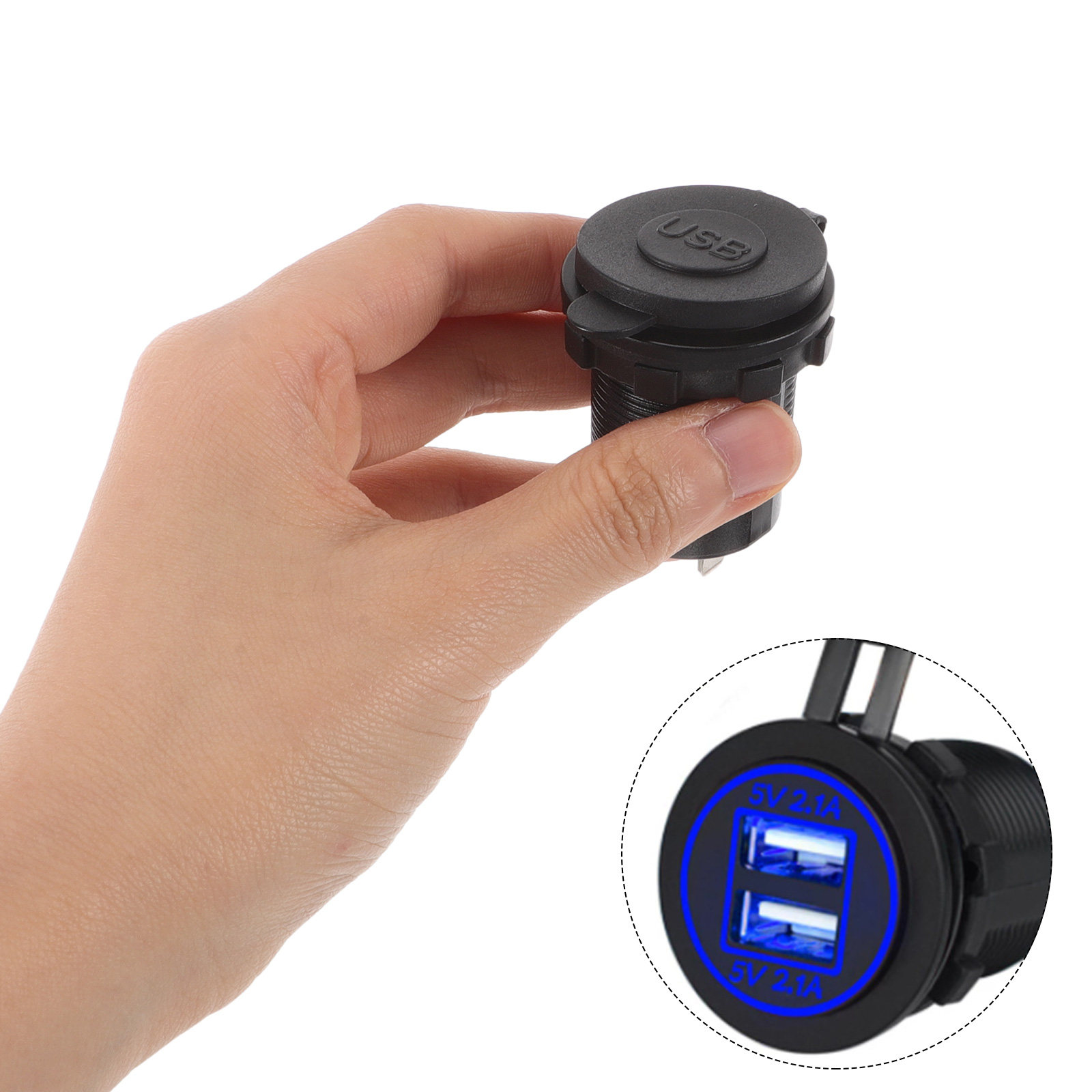 Waterproof Dual USB Motorcycle - Outdoor Power Adapter บทวิจารณ์และราคา