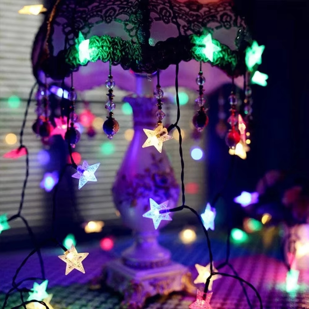 Outdoor Solar Powered Star Str - Outdoor Solar Power Xmas Lights บทวิจารณ์และราคา
