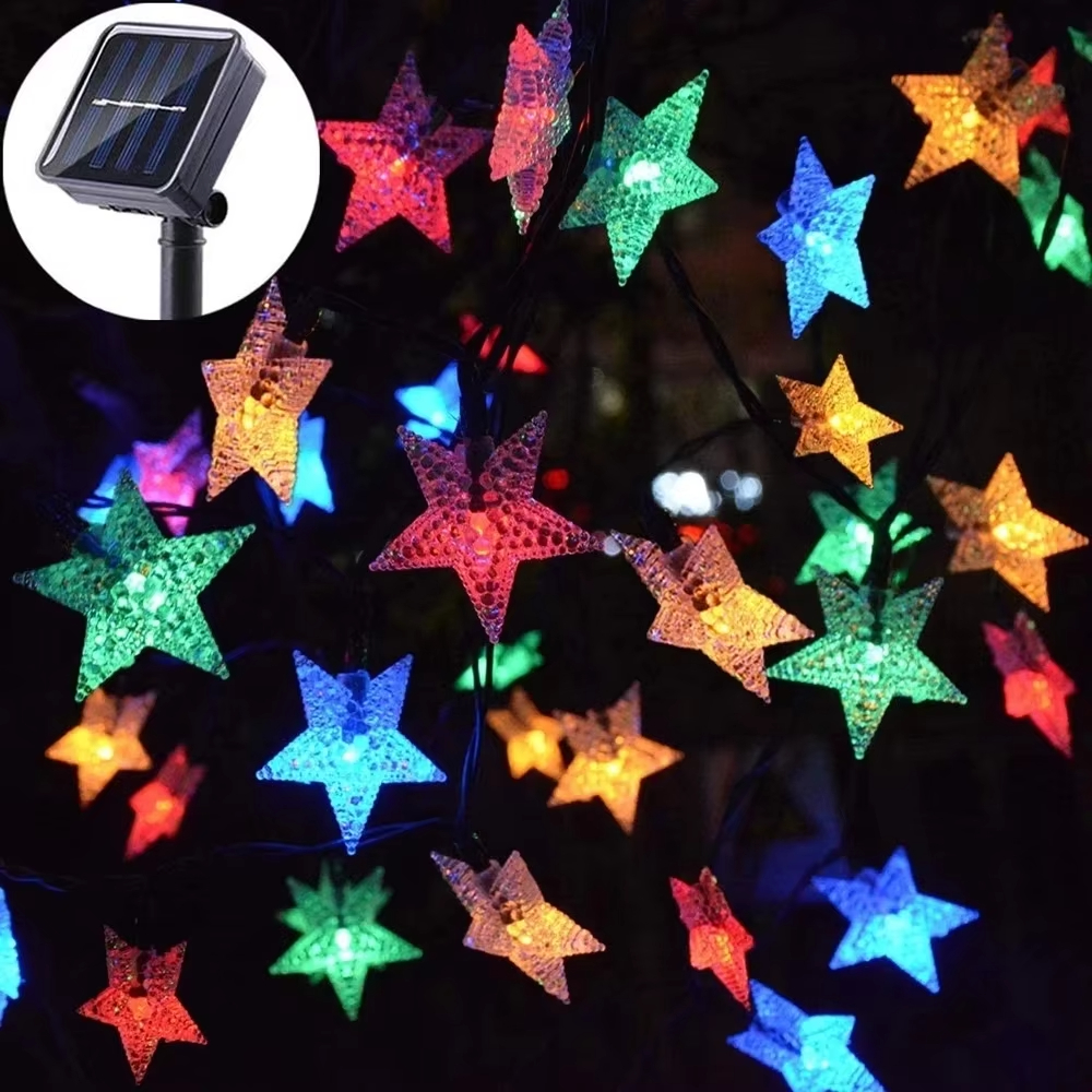 Outdoor Solar Powered Star Str - Outdoor Solar Power Xmas Lights บทวิจารณ์และราคา