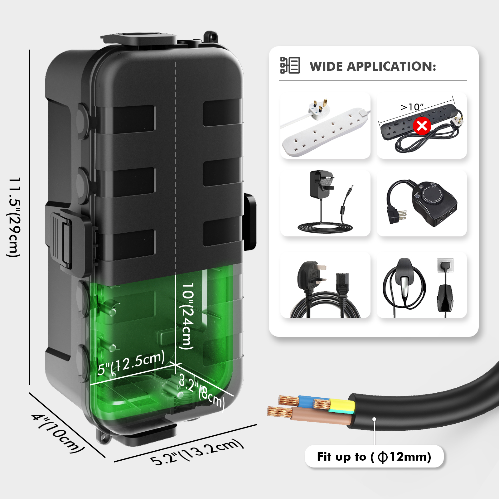Medium Outdoor Electrical Box, - Outdoor Power Adapter บทวิจารณ์และราคา