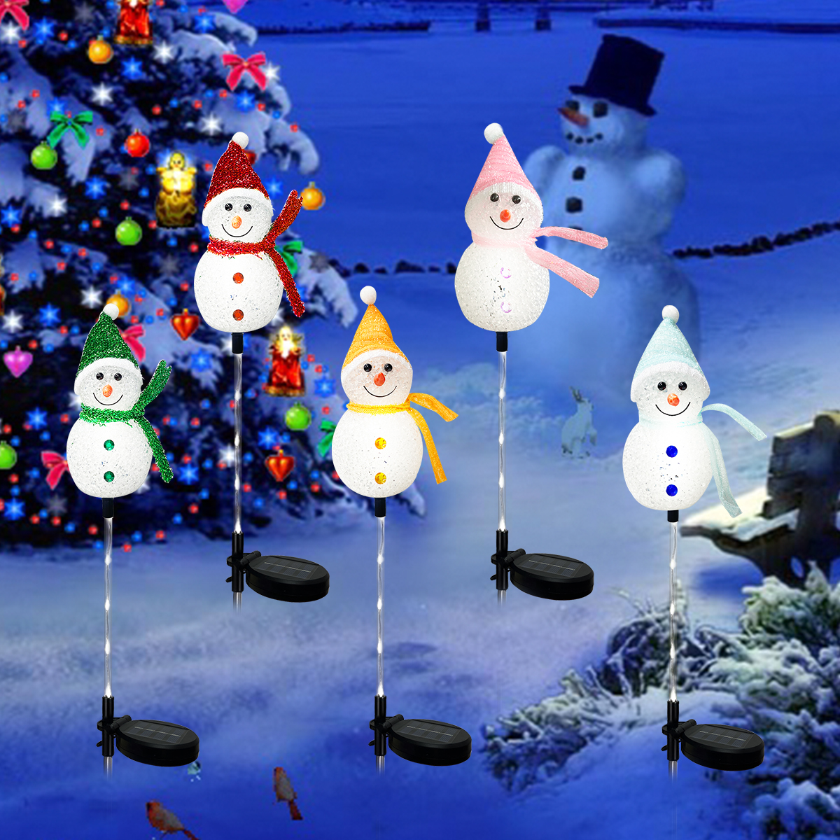 1PC Solar Powered Christmas Sn - Outdoor Solar Power Xmas Lights บทวิจารณ์และราคา