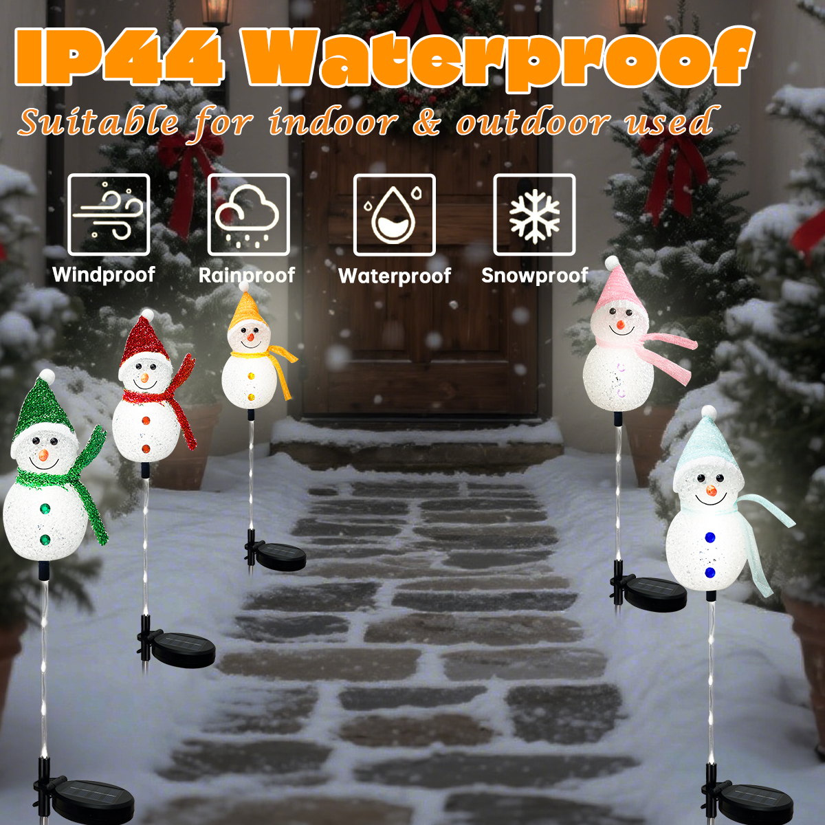 1PC Solar Powered Christmas Sn - Outdoor Solar Power Xmas Lights บทวิจารณ์และราคา
